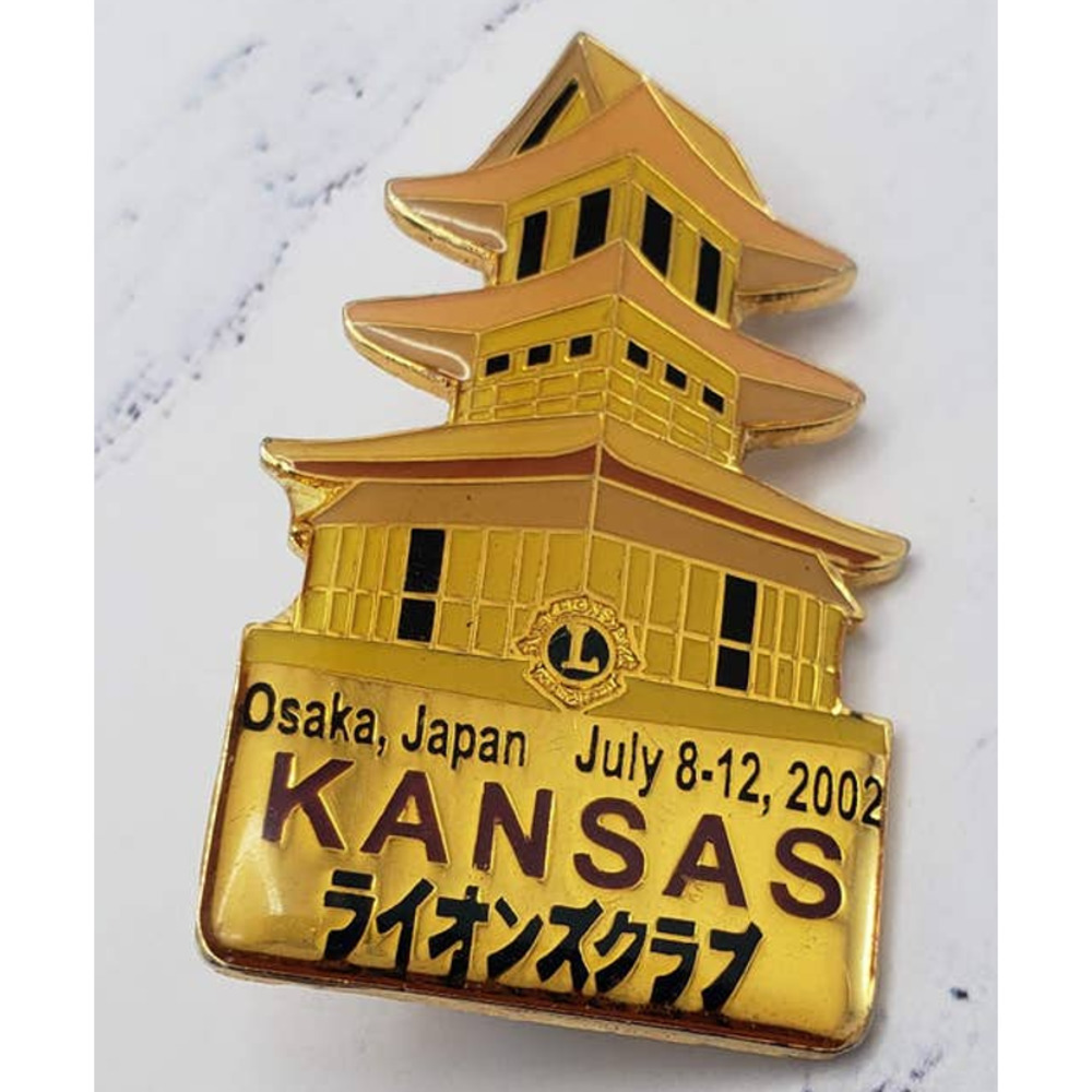 Lions Club of Kansas Osaka Japan 2001 Enamel Pin